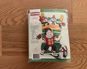 Handmade Bucilla Felt Christmas Stocking: Christmas Huddle