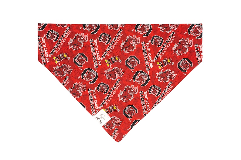 Over the Collar or Tie on USC Bandana Option to Personalize University of South Carolina Bandana