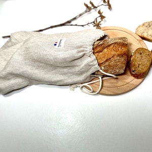 Linen bread bag, Large linen bread bag, linen bag, shopping bag image 5