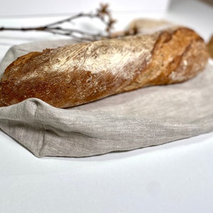 Linen bread bag, Large linen bread bag, linen bag, shopping bag image 1