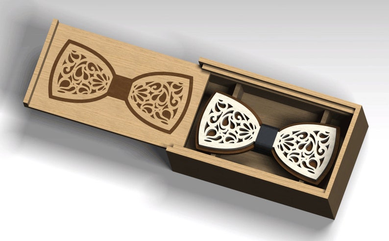 Download Bow tie and Gift box. Laser cut Files SVG DXF CDR vector ...