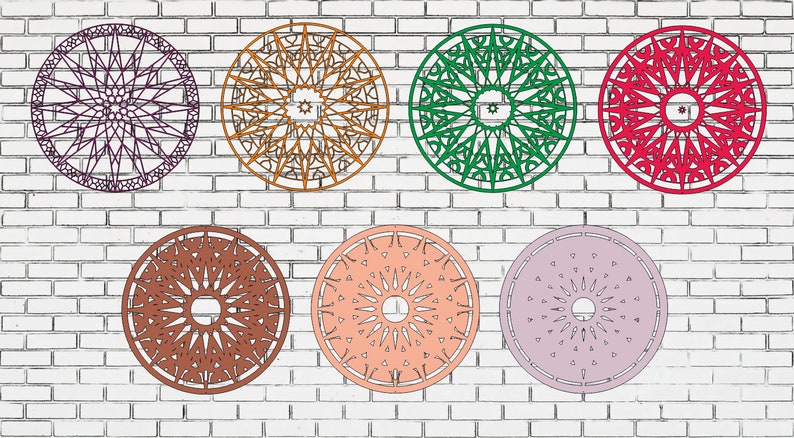 Download Round Panel 3D Mandala. Laser cut files SVG DXF CDR vector ...