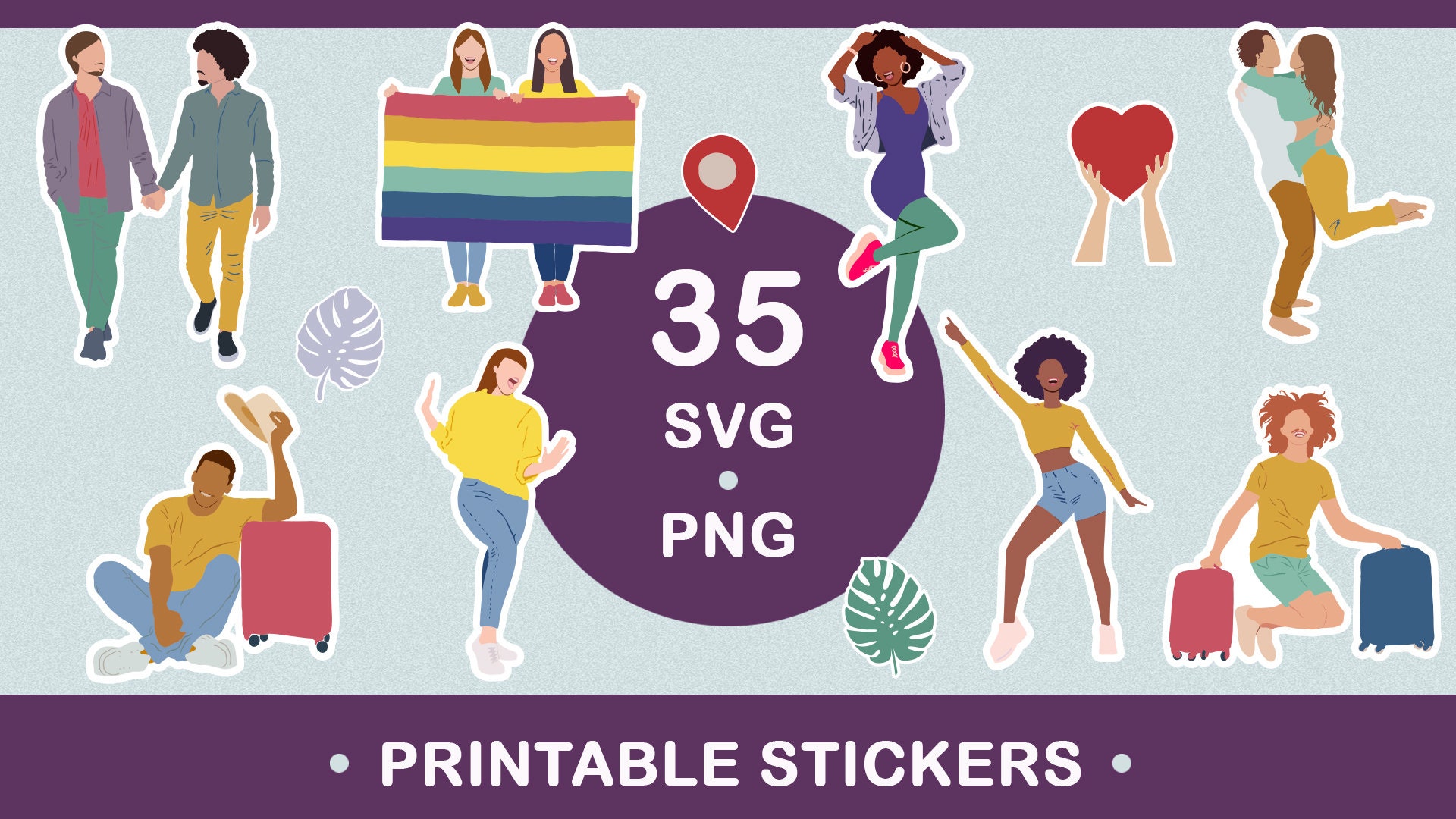 35 Printable Stickers / Vector Files / Clipart Art / Illustrations - Etsy