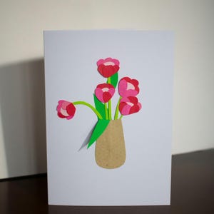 Carte de voeux vierge - fleurs - carte de remerciement - carte de fête des mères