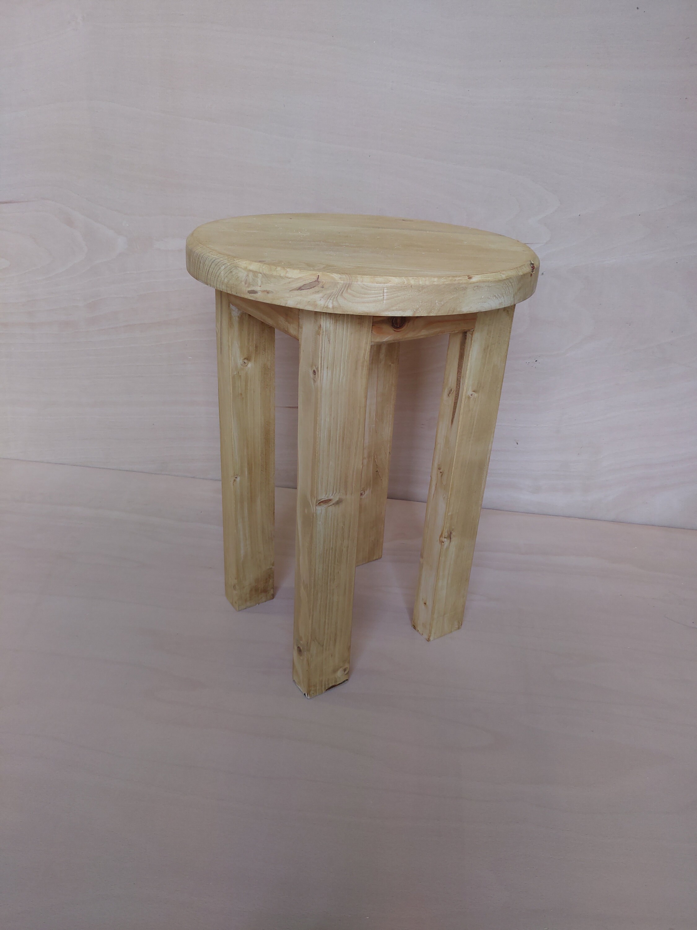 Quality handmade round solid Pine side/end table. Etsy