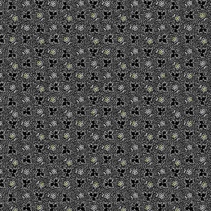 Cotton Fabric Marcus Fabrics Collection Midnight Lace Leaf Flower
