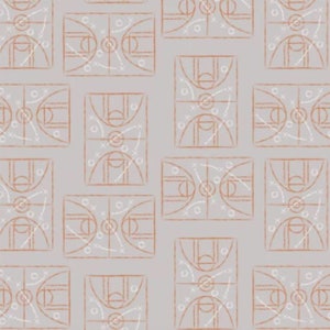 Strategy Boards Gray Cotton Fabric from Camelot Fabrics All Star Sports Collection