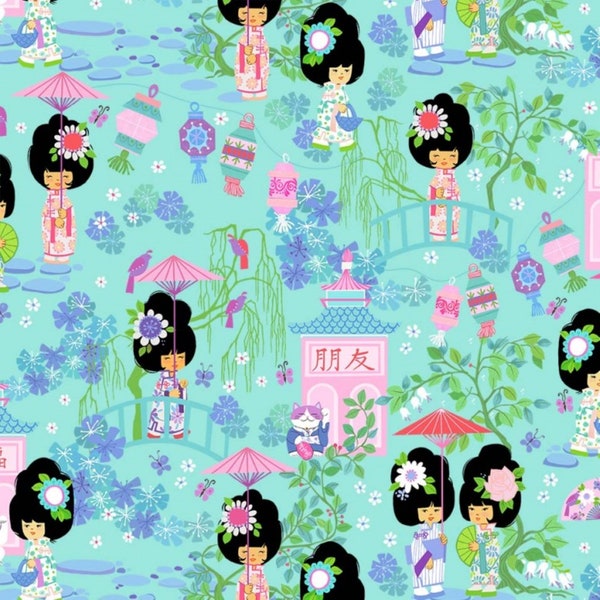 Tissu Coton poupées Geisha Girl de Michael Miller