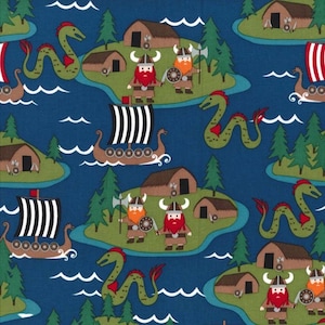 Michael Miller Vikings Cotton Fabric
