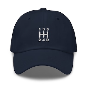 5-Speed Manual Transmission Stick Shift Dad Hat Navy