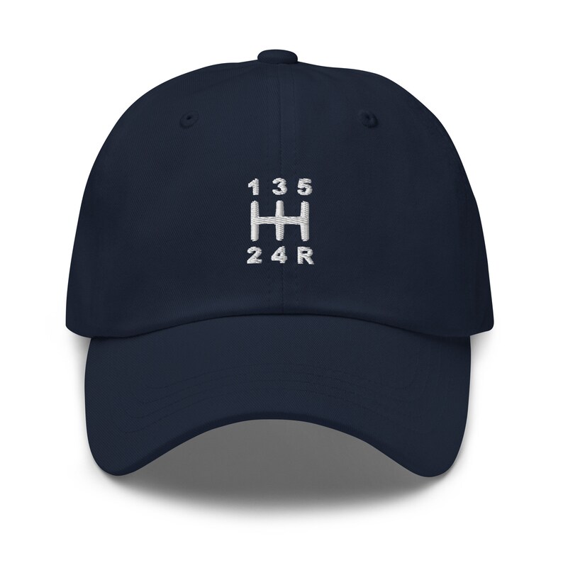 5-Speed Manual Transmission Stick Shift Dad Hat Navy