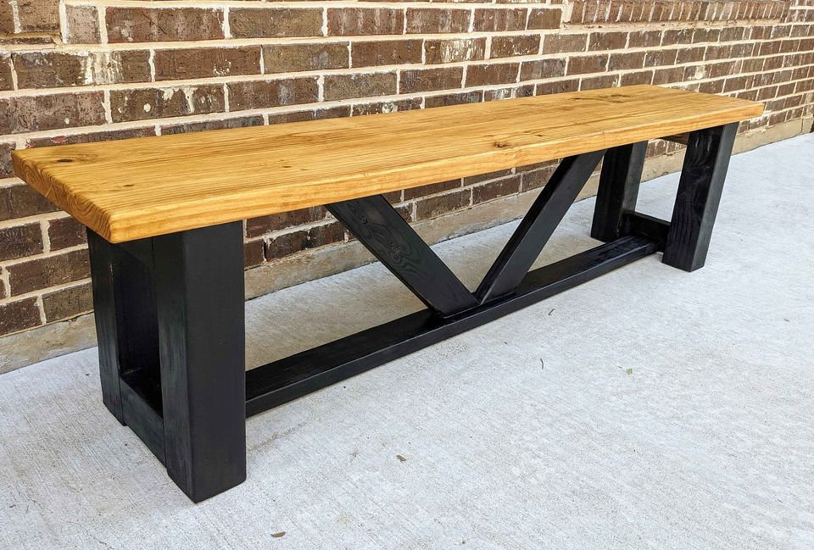 Indoor/Outdoor Rustic Wood Bench / Wooden Bench/ Farmhouse Etsy