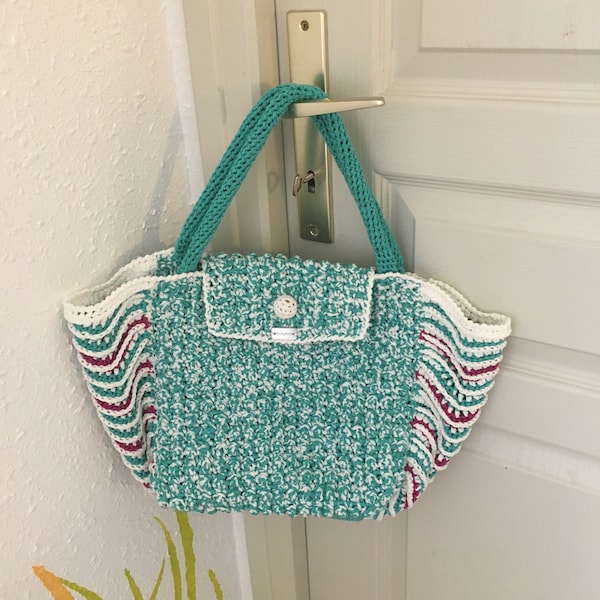 Panier, sac, tote bag, cabas souple au crochet "ONDINE"