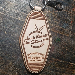 JACK RABBIT SLIM'S Key Fob Pulp Fiction Inspired Hand Stitched Leather ...