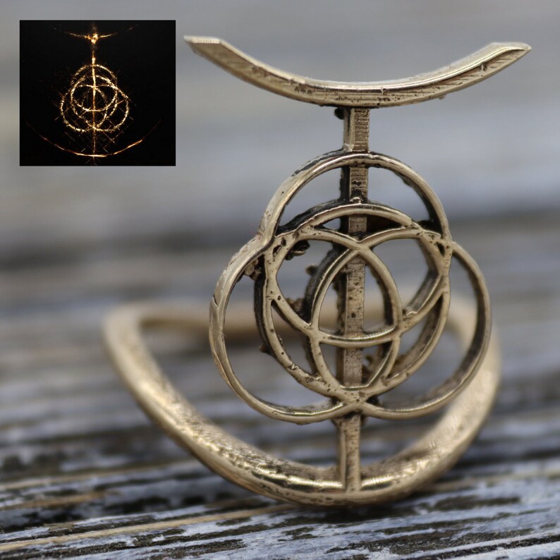 Elden Ring the Elden Ring Solid Bronze Handmade Jewelry Etsy