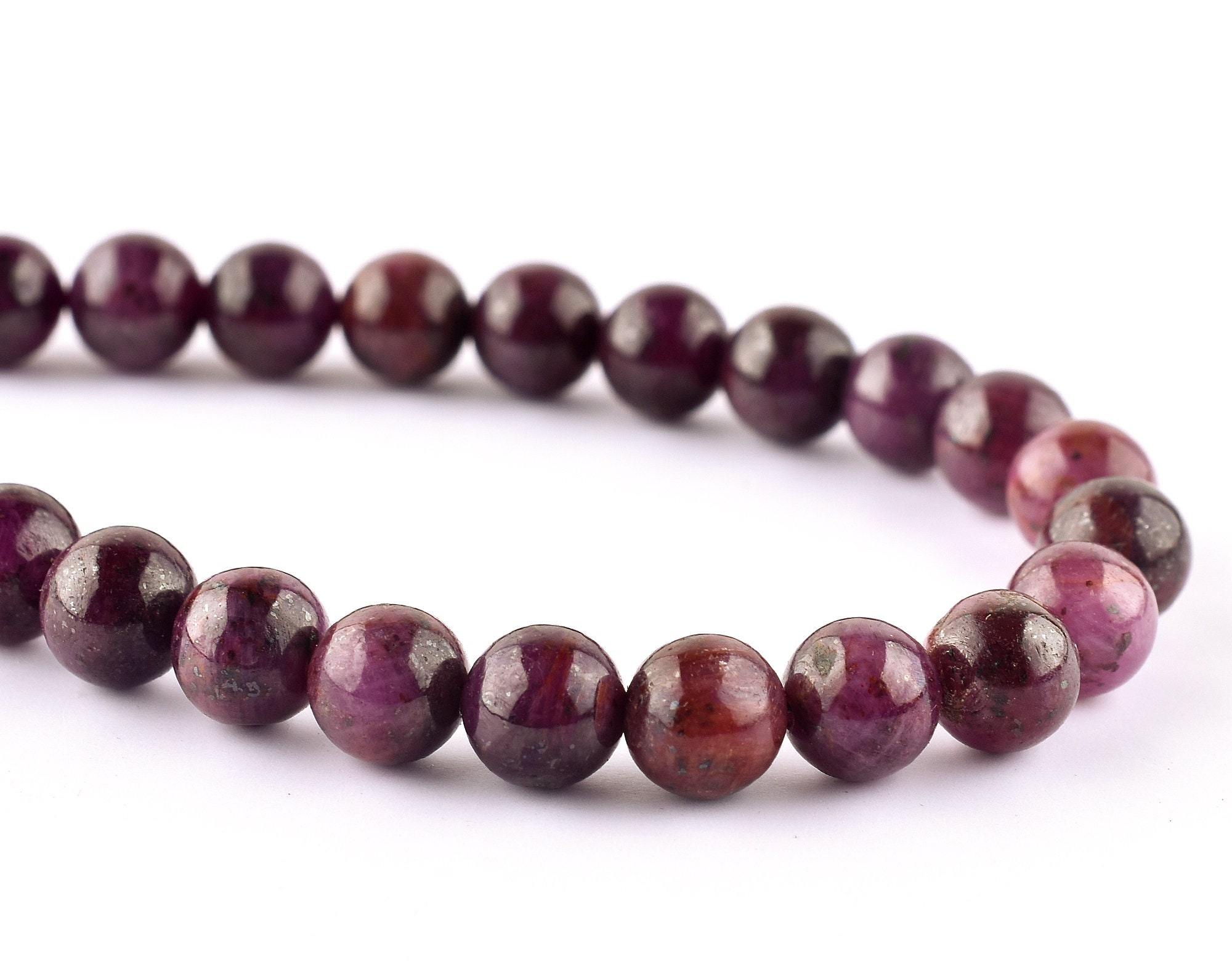 925 Silver Natural Ruby Bracelet Natural Gemstone Handmade | Etsy