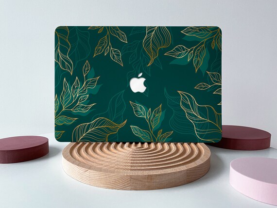 Gold and nature line art ink drawing MacBook Case macbook pro 13 2020 macbook air 13 macbook pro 14 2021 macbook Pro 15/16 inch laptop case