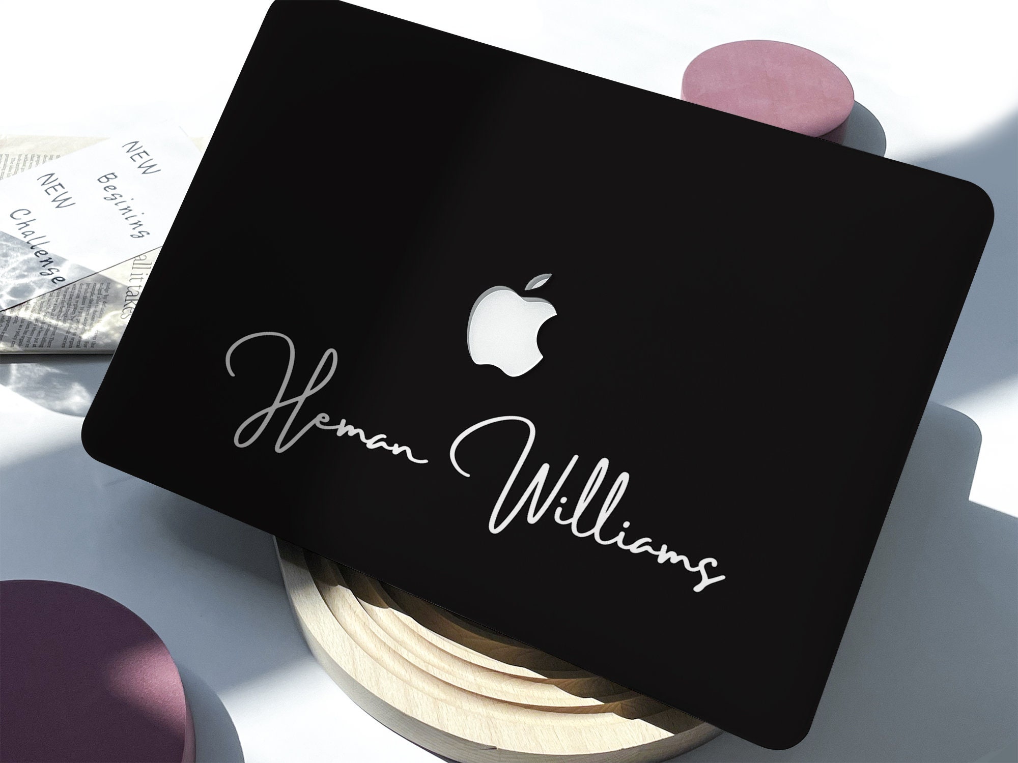 CUSTOM Macbook Case Black Personalized Case Cover for New Etsy