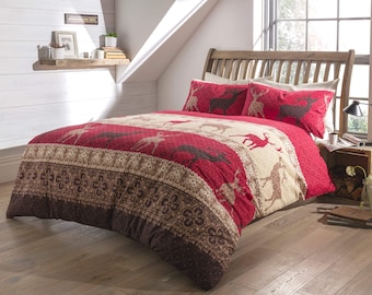 Animal duvet cover | Etsy Brushed Cotton Fair Isle Bedding Set | M&S