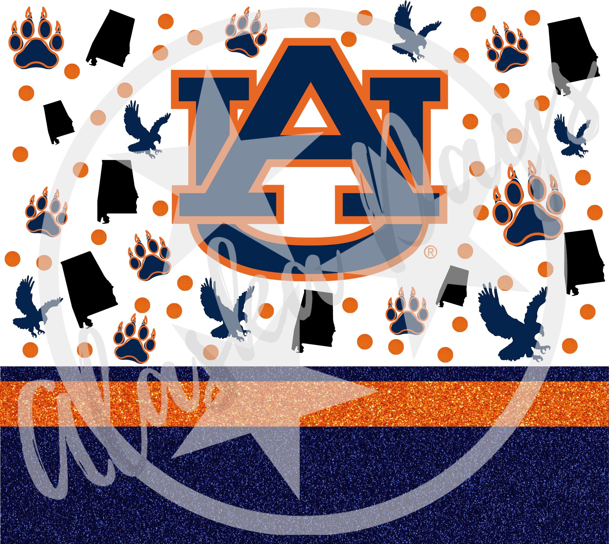 Auburn Tigers Tumbler PNG - Etsy