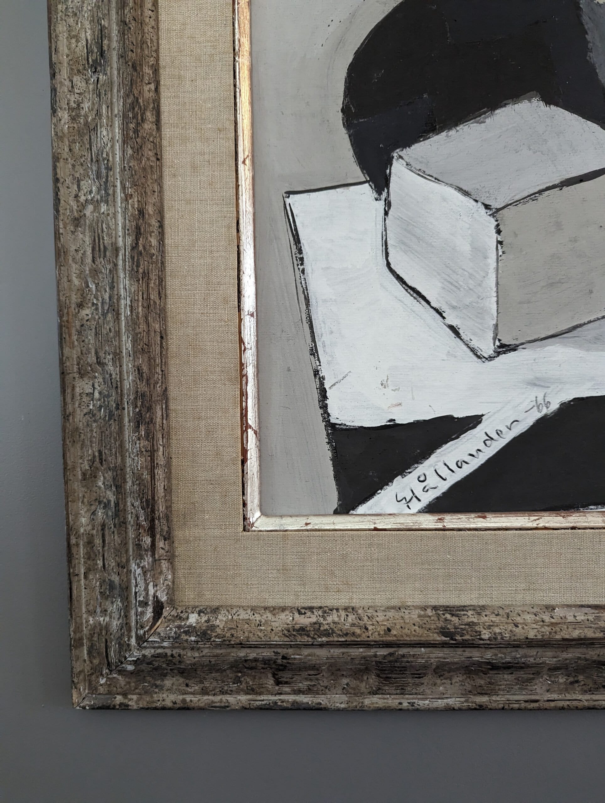 1966 Vintage Original Mid-century Modern Still Life Oil