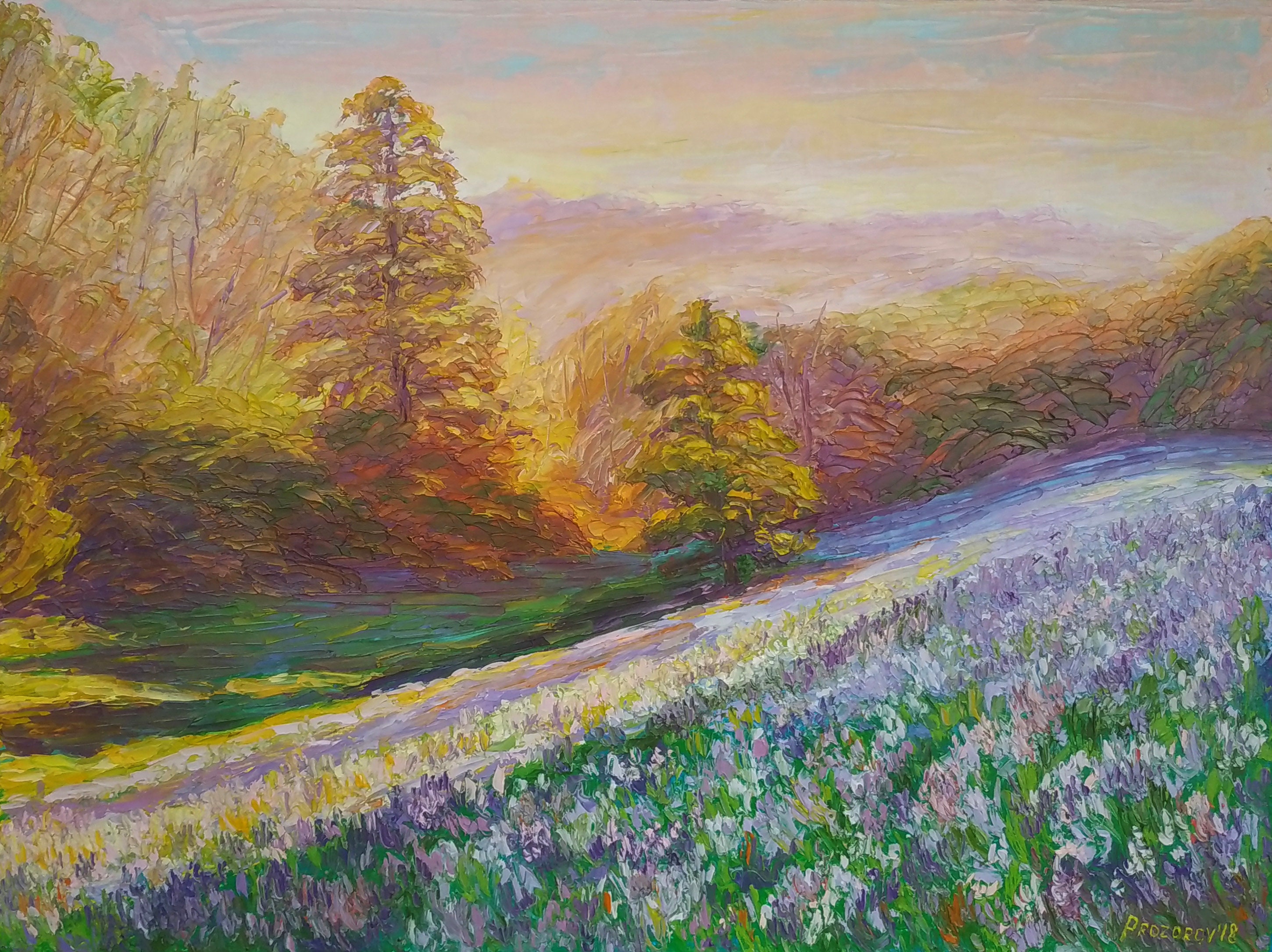 Meadow Painting Vermont Original Art Wildflowers Painting Etsy