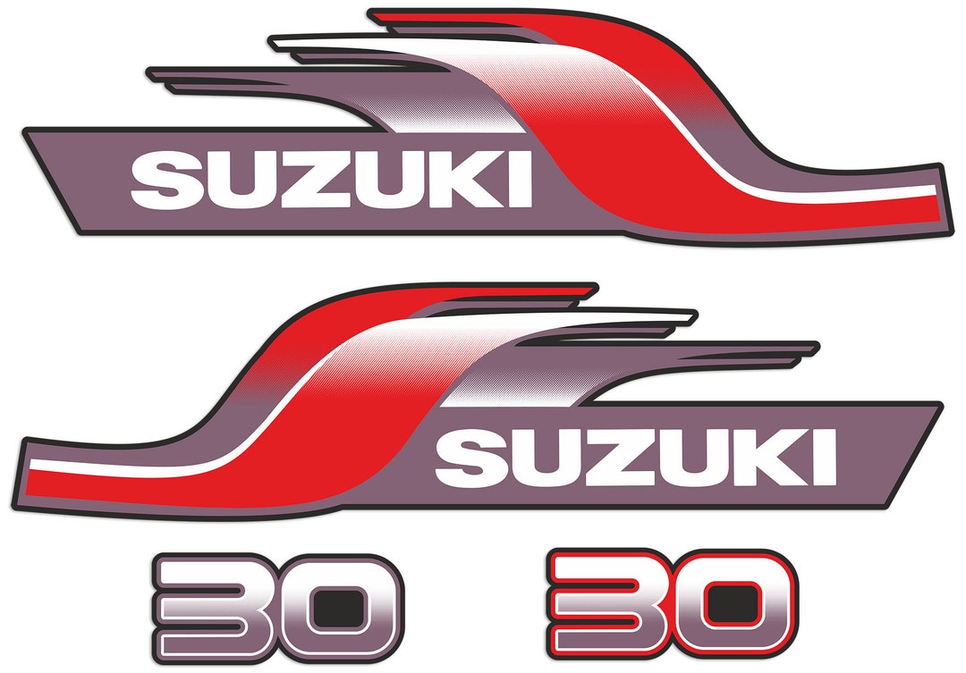 Suzuki DT30 30hp Two Stroke 1998 Outboard Engine Decals Sticker Set  Reproduction 