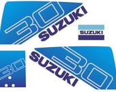 スズキ DT30 30馬力 2ストローク船外機用デカールステッカーセット 