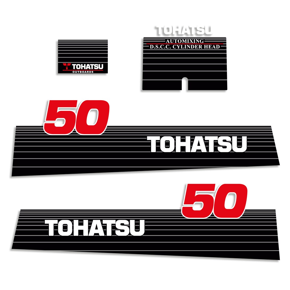 Tohatsu 90hp AutoMixing Decal Kit - 1996 - 2002