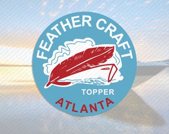 Feather Craft Topper Boat Decal 3.5"