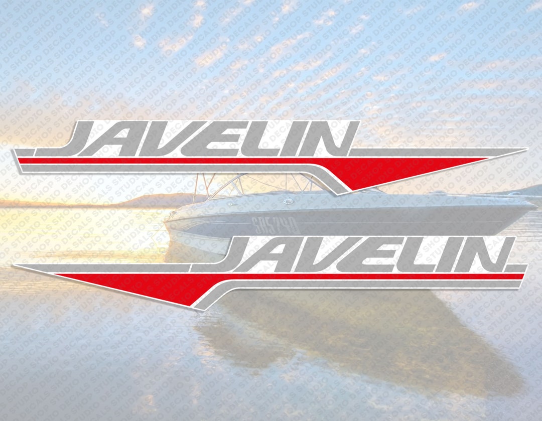 Javelin Boat Logo Decal Set of 2 X 30 Etsy
