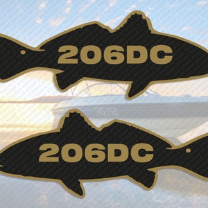 Set di adesivi Sea Fox 206DC Boat Gold Logo da 2 x 10,75"