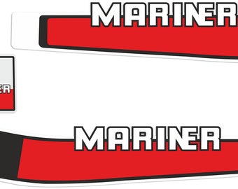 Rainbow Mariner 8hp Outboard Engine Decals Sticker Kit By Outboard Graphics