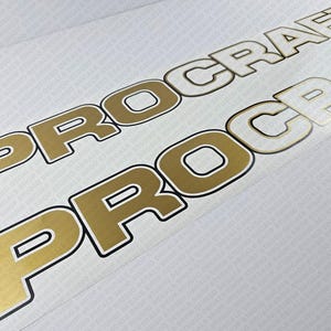 Pro Craft Boat Logo Gold Decal Set of 2 X 31.25