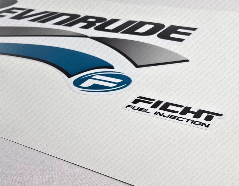 Fuel Injection Sticker Evinrude 150HP Ficht Fuel Injection 1999-2000 White Cowl Outboard ...