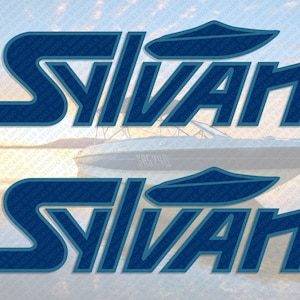 Sylvan Boat Logo 90&#39;s Style Decal Set of 2 x 16&quot;