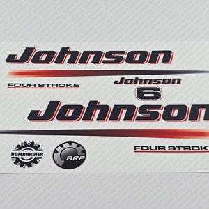 Johnson 6HP Four Stroke outboard engine decals sticker set reproduction