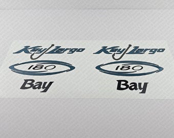 Key Largo 180 Bay Boat Decal Set of 2 x 11"