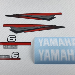 Yamaha  6 HP Two Stroke outboard engine decals sticker set reproduction