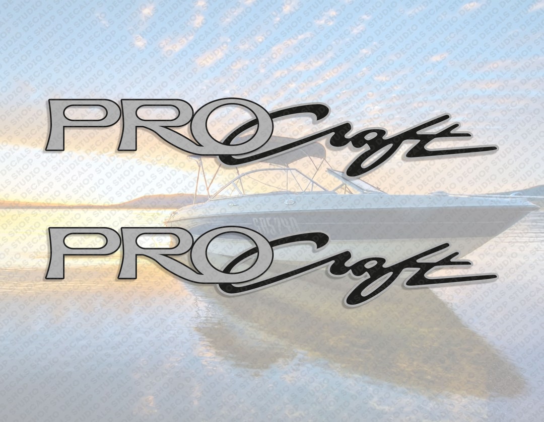 Pro Craft Tracker Marine Boat Logo Silver Decal Set of 2 - Etsy