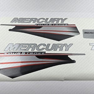 Reproduction d&#39;un jeu d&#39;autocollants pour moteur hors-bord Mercury 75 CV quatre temps 2013 - 2017