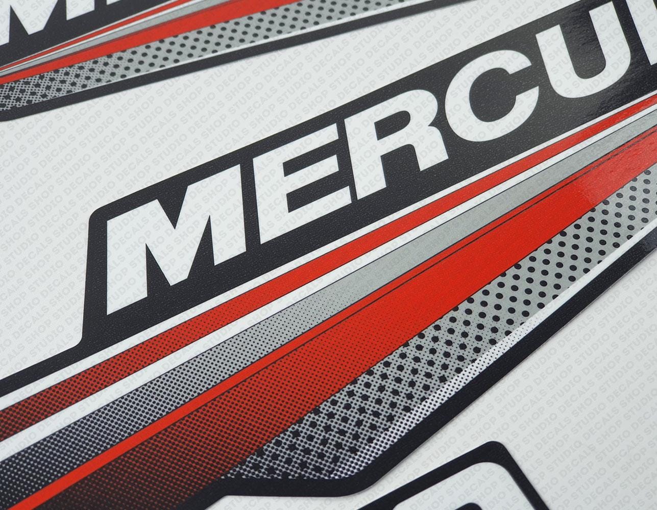 Mercury 9.9 HP Two Stroke New Model Outboard Engine Decals Sticker Set ...