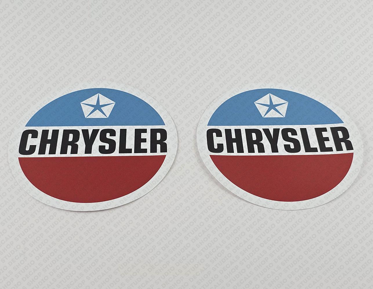 Chrysler Boat Logo Emblems Decals Set of 2