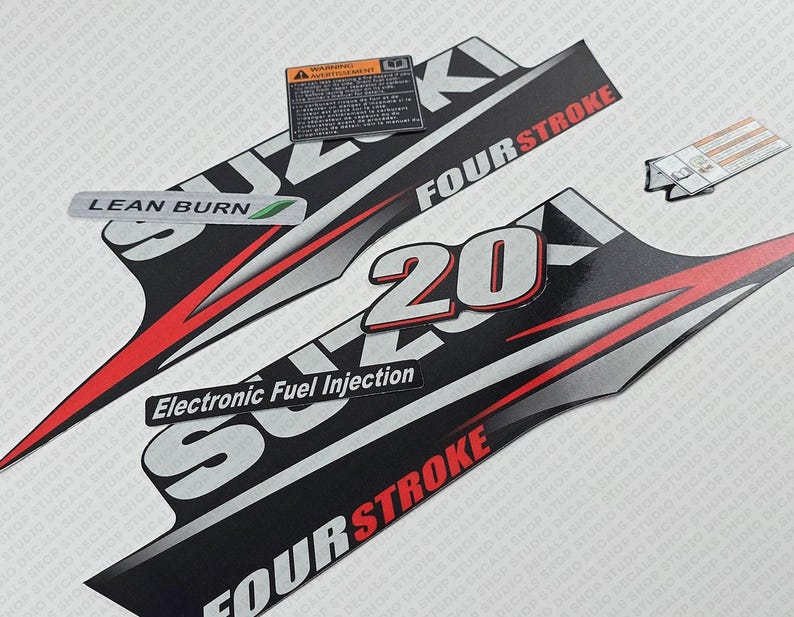 Suzuki DF20 20hp Four Stroke - 2010 - 2013 Outboard Engine Decals ...