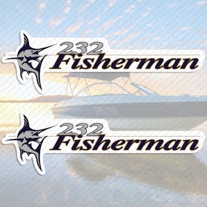 Wellcraft 232 Fisherman Boat Decal Set of 2 x 13.5&quot;