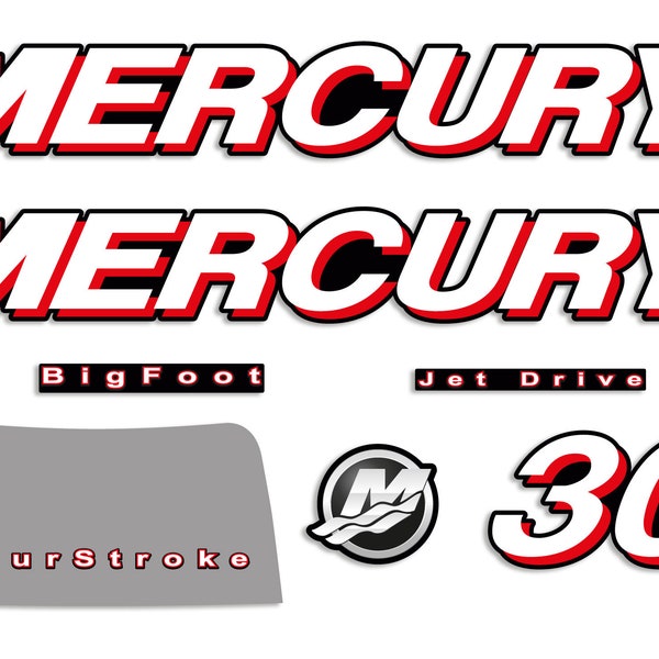 Mercury Outboard Decals Etsy