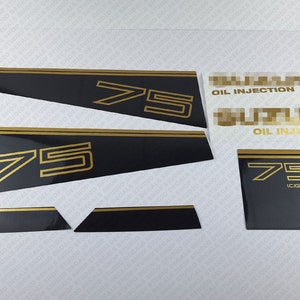 Suzuki DT75 75hp Two Stroke 1986-1987 outboard engine decals sticker set reproduction