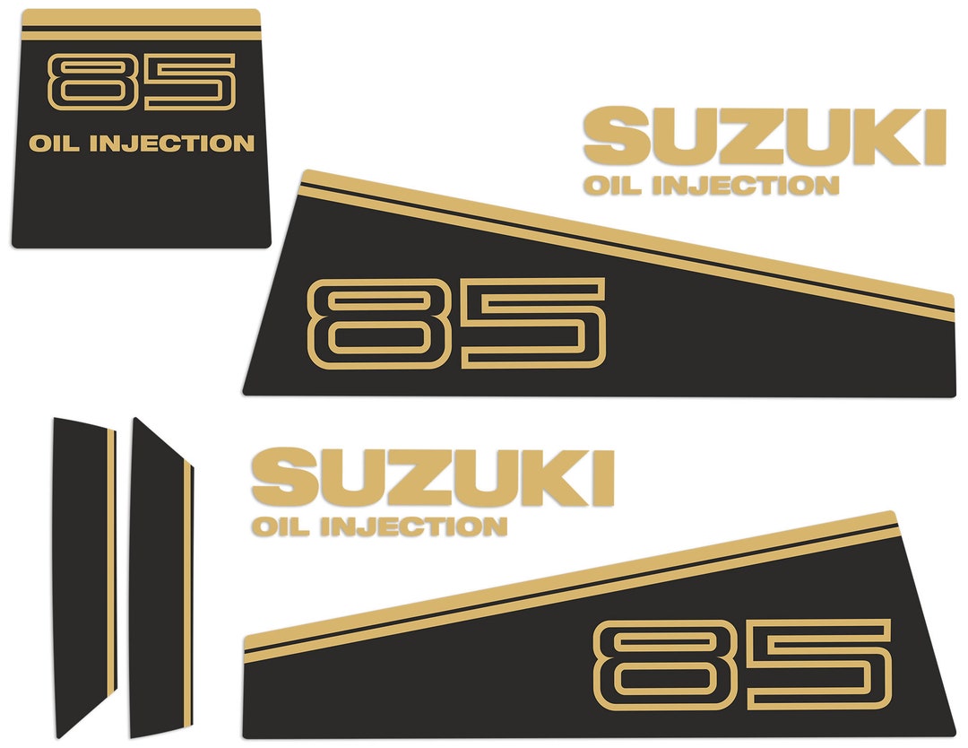 Suzuki DT85 85hp Two Stroke 1986-1987 Outboard Engine Decals Sticker ...