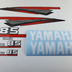 Yamaha  85 HP Two Stroke outboard engine decals sticker set reproduction