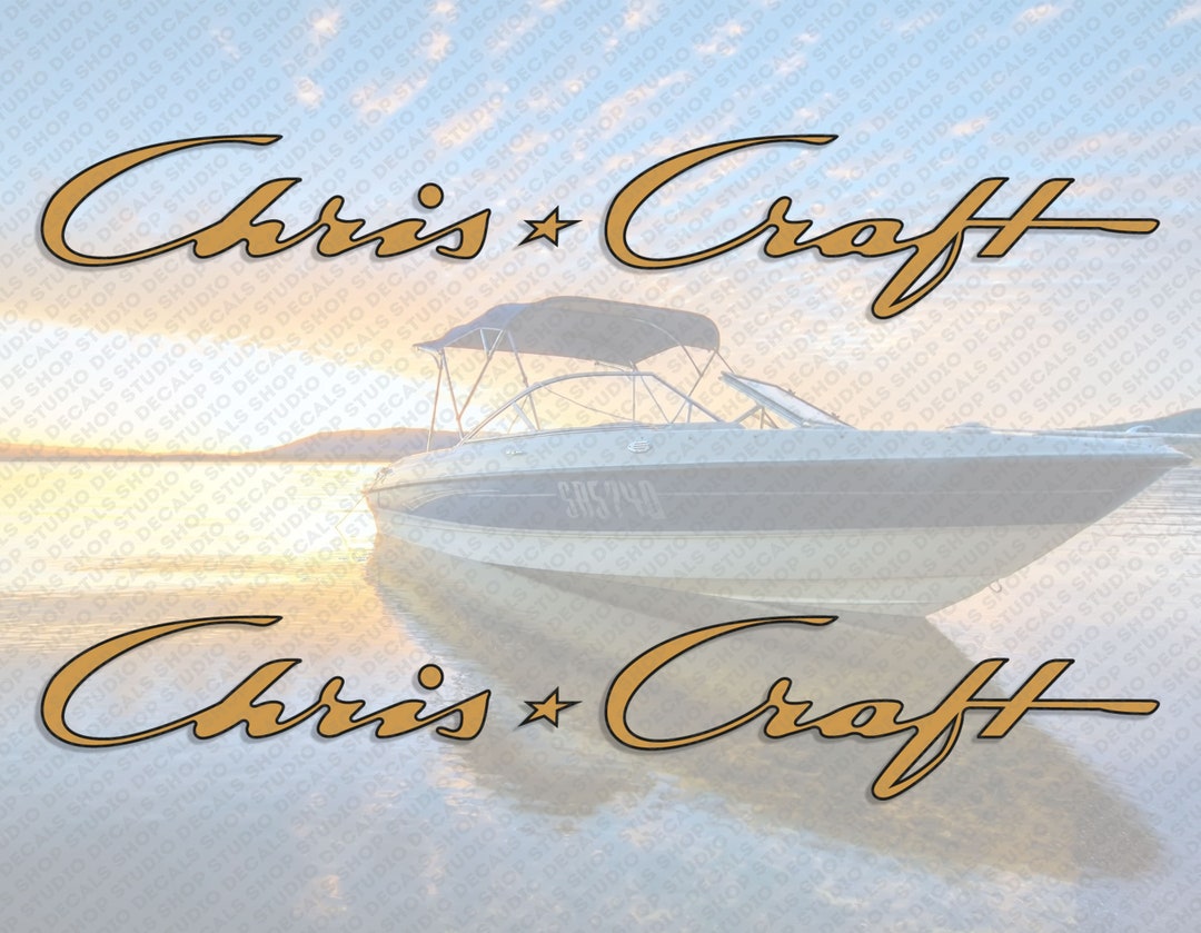 Chris Craft Boat Logo Gold Decals Set of 2 - Etsy